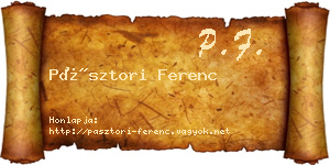 Pásztori Ferenc névjegykártya